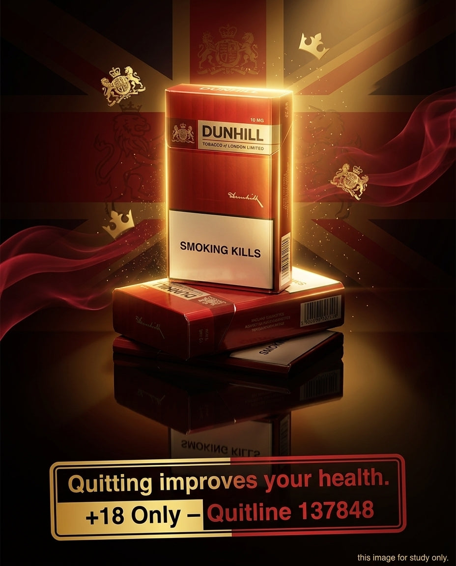 Dunhill Red England Cigarettes (10 packets x 20s), Buy Online Cheap, Full Strength British Blend, Fast Delivery Australia-Wide