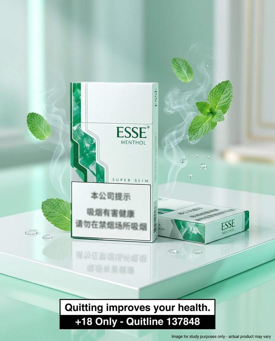 Esse Menthol Super Slim Cigarettes (10 Packs x 20s), Crisp Light Menthol Finish, Affordable Cartons, Quick Delivery Across All States