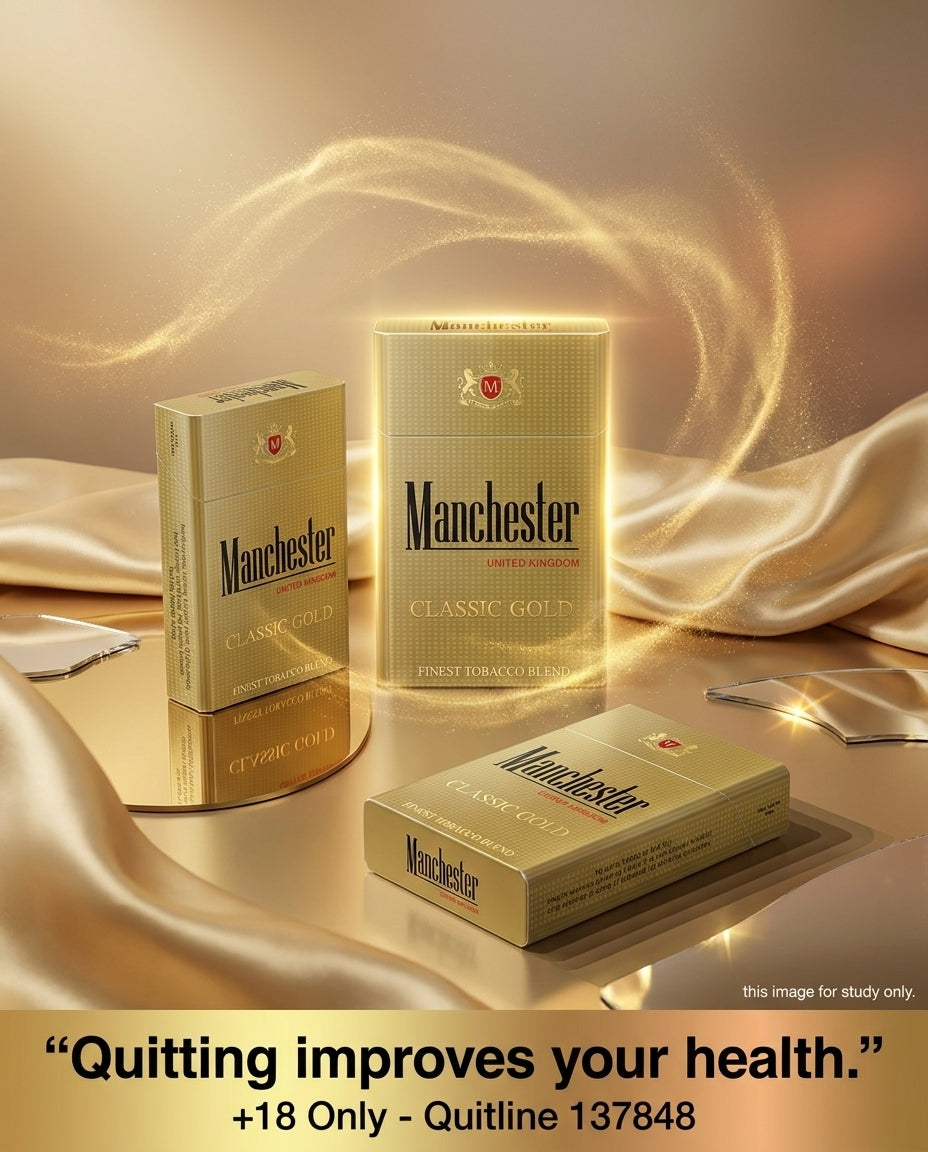 Manchester Classic Gold Cigarettes (10 packets x 20s) | Smooth Balanced Medium Blend