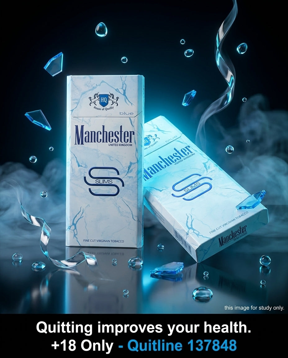 Manchester Slims Blue Cigarettes (10 Packs x 20s), Light Smooth Slim Blend, Order Online Competitive Pricing, Quick Delivery Across All States