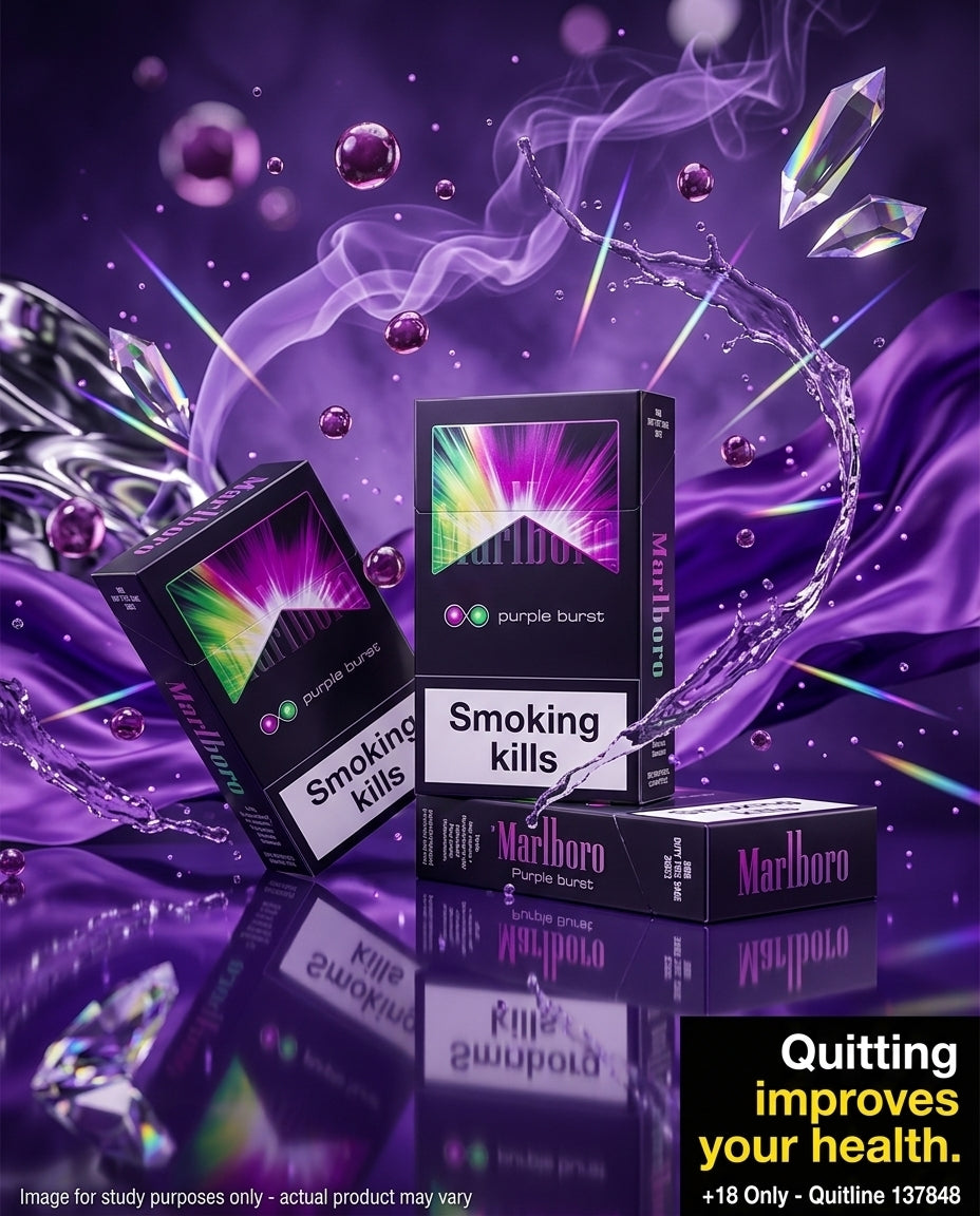 Marlboro England Purple Burst Cigarettes (10 Packs x 20s), Berry Menthol Capsule Blend, Best Value Carton Price, Fast Nationwide Dispatch