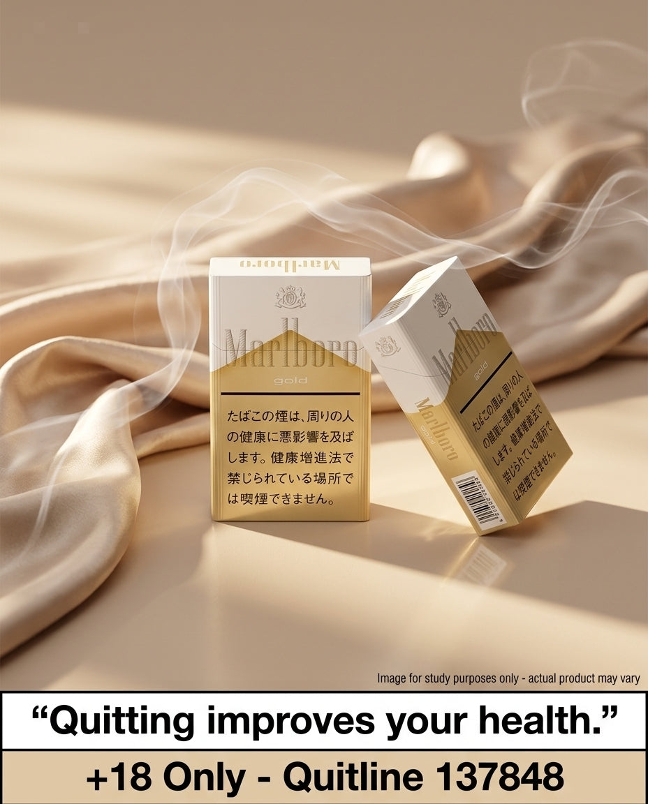 Marlboro Gold Japan Cigarettes (10 Packs x 20s), Smooth Light Tobacco Blend, Affordable Cartons, Fast Delivery Australia-wide