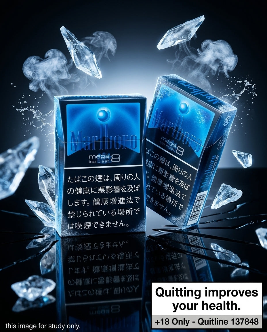 Marlboro Japan Ice Blast Mega 8 Cigarettes (10 Packs x 20s), Extreme Menthol Capsule Power, Buy Online, Nationwide Dispatch