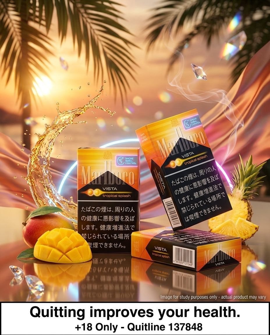 Marlboro Japan Yellow Tropical Cigarettes (10 Packs x 20s), Light Tropical Capsule Blend, Cheap Carton Price, Delivered to Your Home