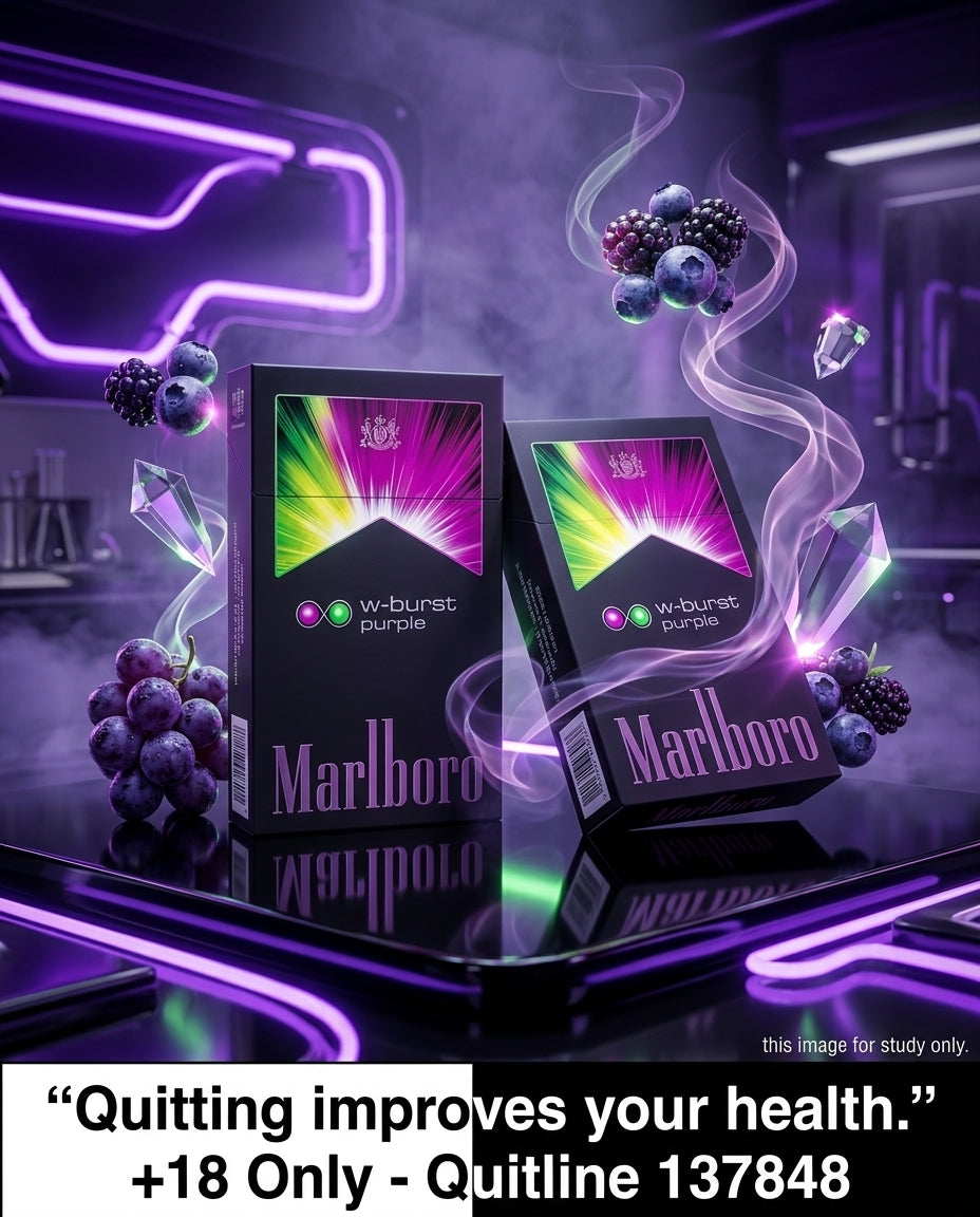 Marlboro Purple Burst Cigarettes (10 Packs x 20s), Dual Capsule Berry Menthol Fusion, Competitive Pricing, Ships Nationwide