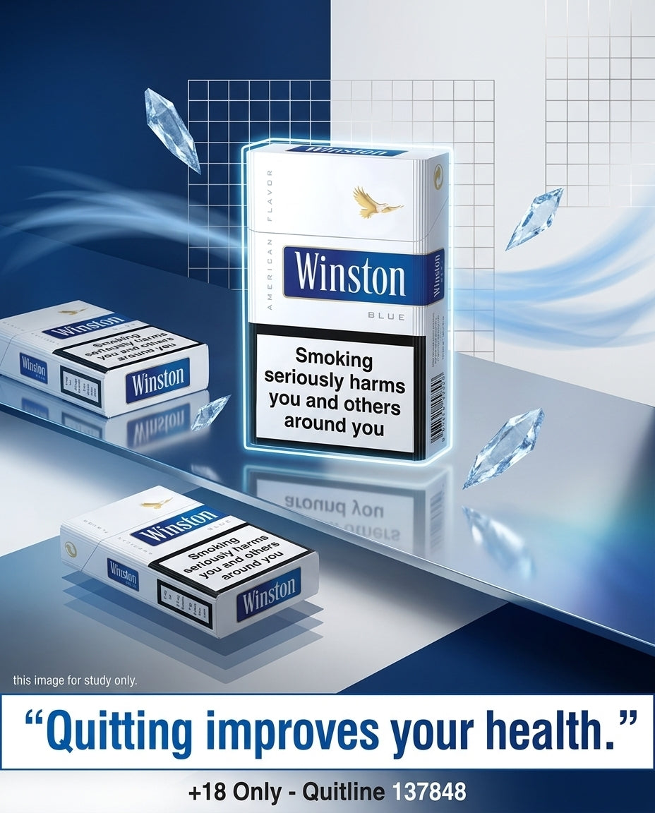 Winston Blue Euro Cigarettes (10 packets x 20s) | Smooth Mild European Blend