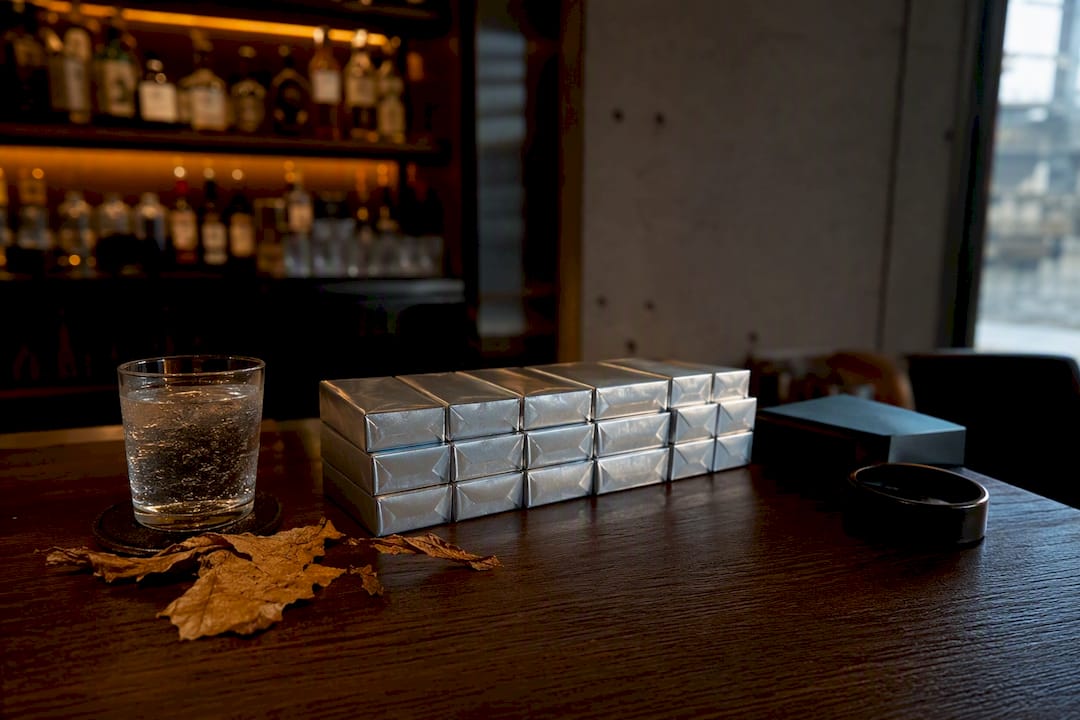 Discreetly packed tobacco order on wood surface