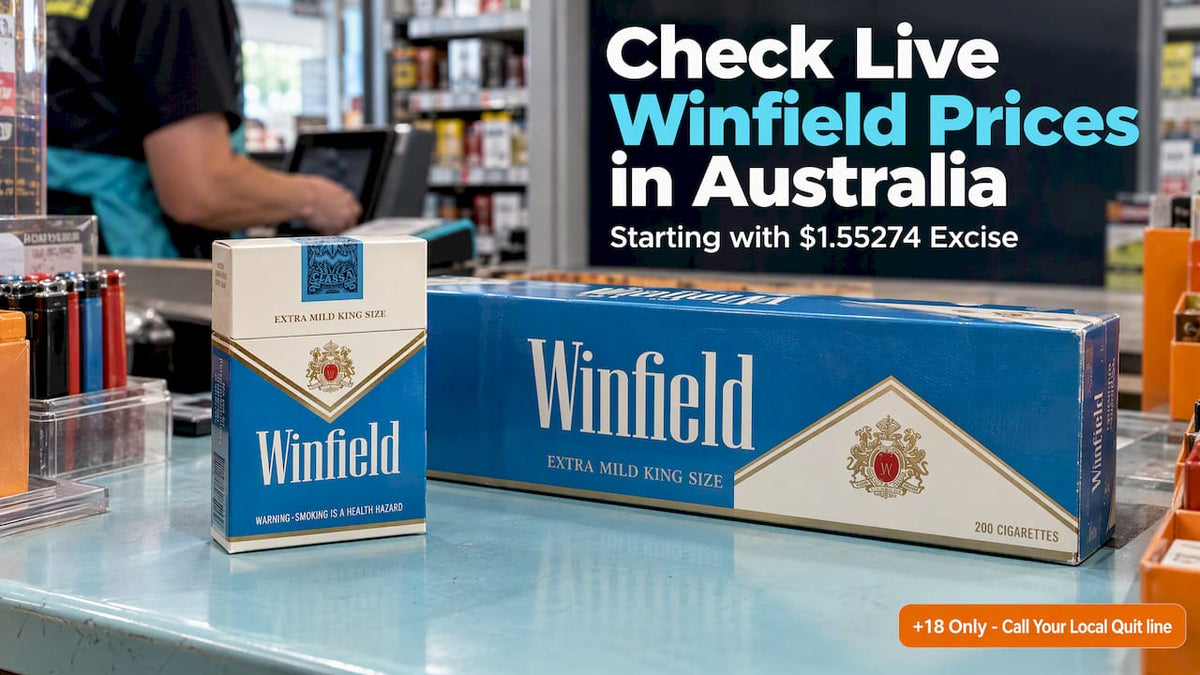 Winfield Classic Original carton for Australian price check