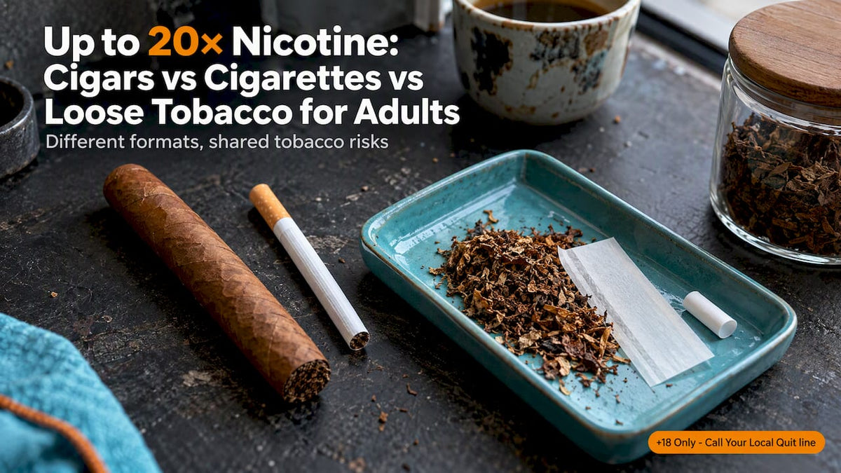 Unbranded cigar cigarette and loose tobacco comparison