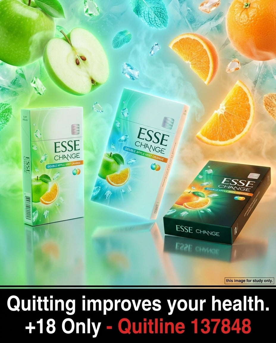 Esse Change Double Apple Mint Orange Cigarettes (10 Packs x 20s), Slim Capsule Flavour Control, Cheap Price Online & Fast Delivery Australia