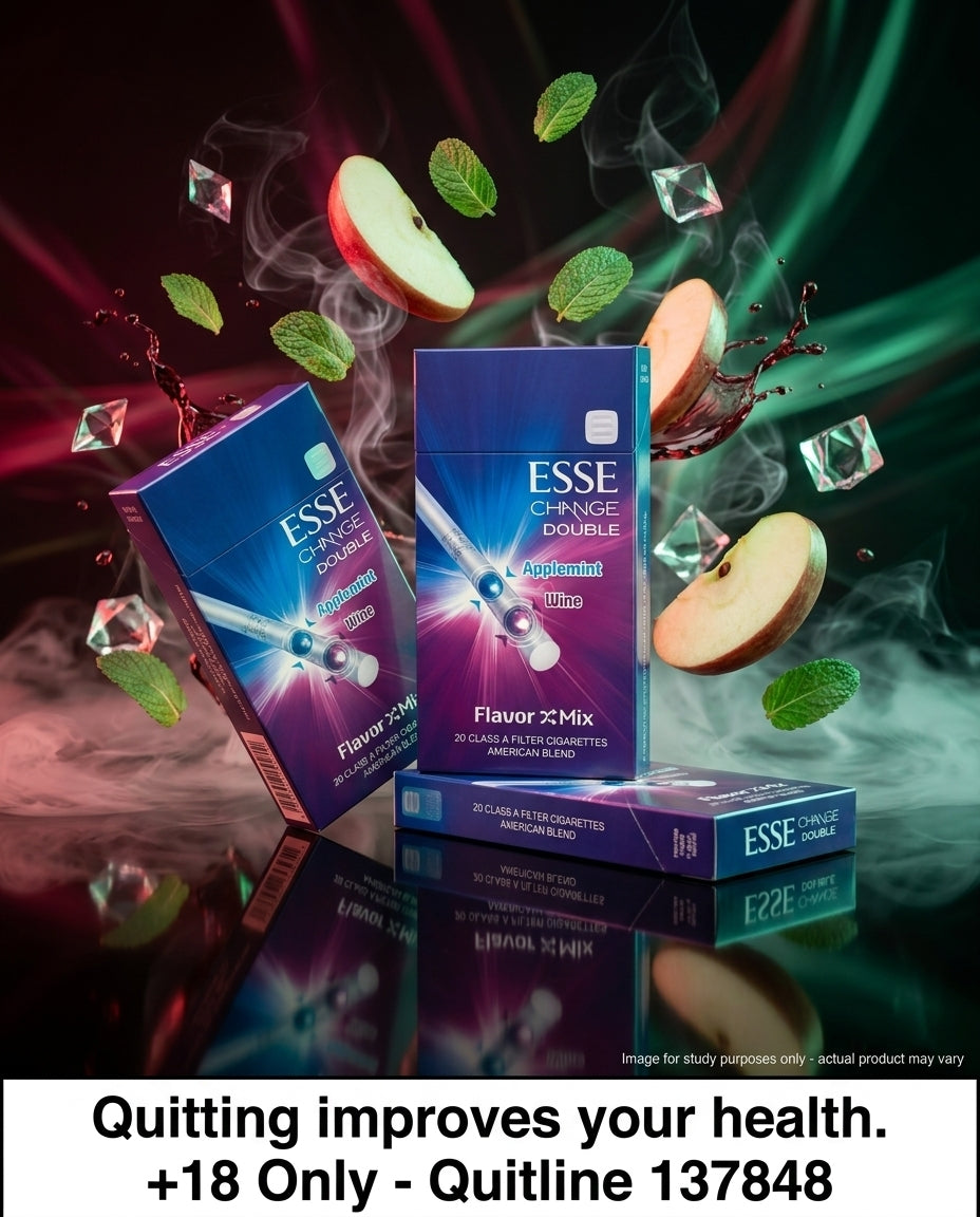 Esse Change Double Apple Mint Wine Cigarettes (10 Packs x 20s), Triple Flavour Capsule Experience, Buy Online, Nationwide Dispatch