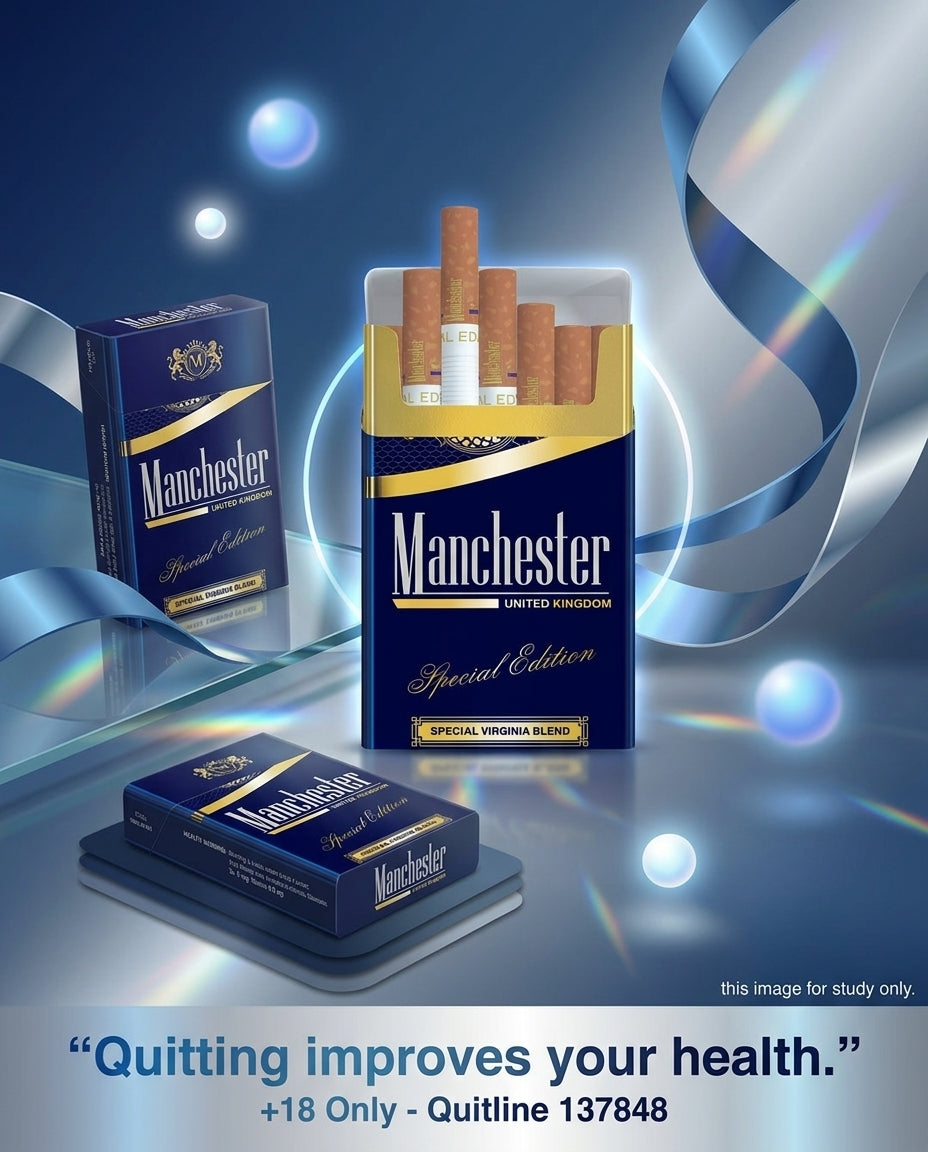 Manchester Blue Special Cigarettes (10 packets x 20s) | Smooth Balanced Everyday Blend