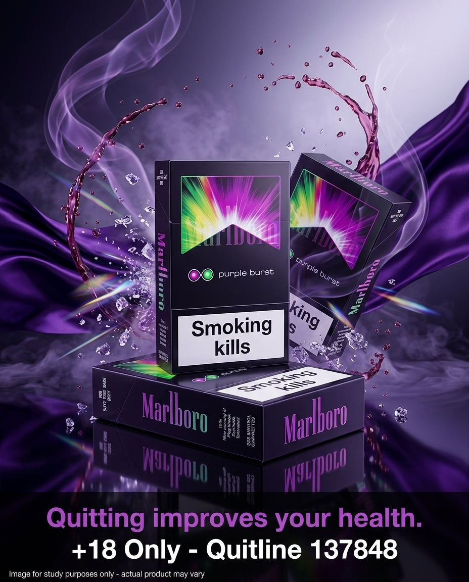 Marlboro England Purple Burst Cigarettes (10 Packs x 20s), Berry Menthol Capsule Blend, Best Value Carton Price, Fast Nationwide Dispatch
