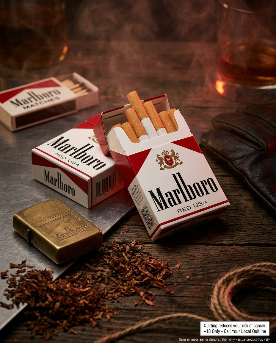 Marlboro Red USA Cigarettes (10 Packs x 20s), Bold American Tobacco Blend, Cheap Carton Price, Fast Nationwide Dispatch